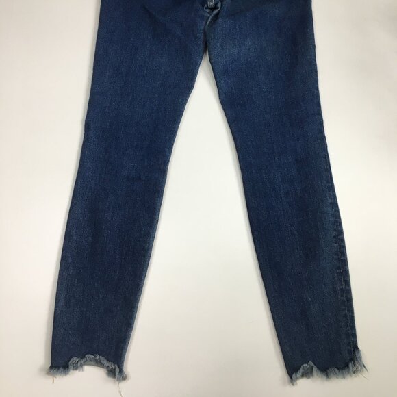 IRO Jarod Medium Wash Step Fray Hem 5 Pocket Logo Hardware Jeans - Picture 12 of 12